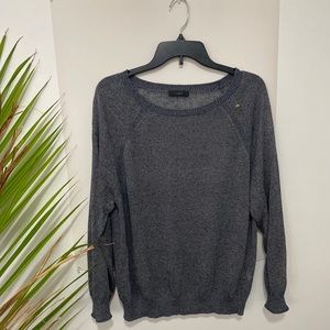 J crew  lightweight Gray Sparkle Large Sweater
